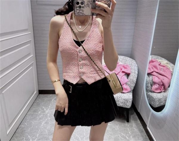 chan 2023 womens designer clothing summer new women's tube vest designer fashion tweed t-shirt hollow out cccc sling polo shirt mother, White
chan 2023 womens designer clothing summer new women's tube vest designer fashion tweed t-shirt hollow out cccc sling polo shirt mother, White