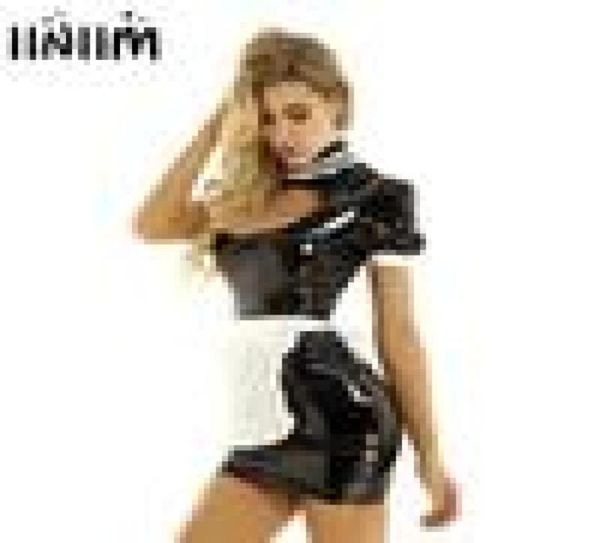 womens ladies french body latex maid dress cosplay costume wetlook clubwear puff sleeves breast bodycon mini with apron 2112232738193, Red;black
womens ladies french body latex maid dress cosplay costume wetlook clubwear puff sleeves breast bodycon mini with apron 2112232738193, Red;black