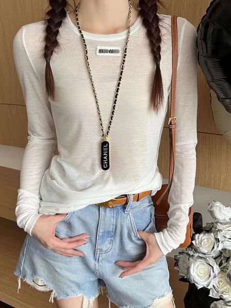 basic cotton summer t shirt women long sleeves tee shirt high elasticity breathable thin t-shirt see through female top, White
basic cotton summer t shirt women long sleeves tee shirt high elasticity breathable thin t-shirt see through female top, White