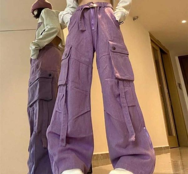 women039s capris elastic high waisted cargo with belt casual pocket loose vintage harajuku streetwear wide leg pants korean pur1196059, Black;white
women039s capris elastic high waisted cargo with belt casual pocket loose vintage harajuku streetwear wide leg pants korean pur1196059, Black;white