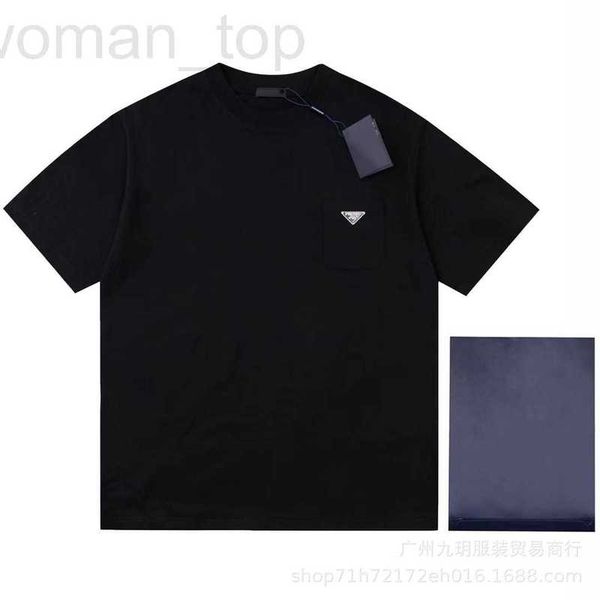 women's t-shirt designer correct version p family spring/summer new pocket triangle label couple casual trend loose short sleeve t-shir, White
women's t-shirt designer correct version p family spring/summer new pocket triangle label couple casual trend loose short sleeve t-shir, White