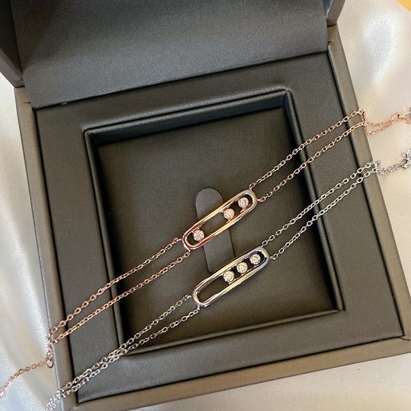 luxury brand designer move classique qualtiy s925 sterling silver three movable zircon square hollow charm double chain bracelet for women p, Black
luxury brand designer move classique qualtiy s925 sterling silver three movable zircon square hollow charm double chain bracelet for women p, Black