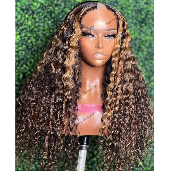 highlight blonde 100% human hair long natural water wave 1x4 middle v part wigs for women adjustable 1x4 size opening u part wig, Black
highlight blonde 100% human hair long natural water wave 1x4 middle v part wigs for women adjustable 1x4 size opening u part wig, Black