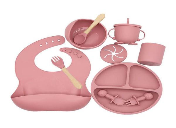 9pcs set baby silicone tableware set feeding dishes bpa bowl plate bibs spoon fork sets children non slip dinnerware 220531295q6885097
9pcs set baby silicone tableware set feeding dishes bpa bowl plate bibs spoon fork sets children non slip dinnerware 220531295q6885097