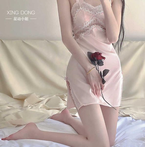 miss xingdong suspender ice silk pajamas women039s summer beautiful back lace hollow slit home clothes nightdress 0456393816, Black;gray
miss xingdong suspender ice silk pajamas women039s summer beautiful back lace hollow slit home clothes nightdress 0456393816, Black;gray