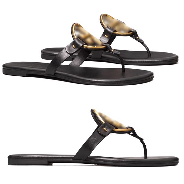 new torys flip flops slide sandals designer shoes beac woman miller metal coated soft leather sandal summer slipper fashion casual slippers, Black
new torys flip flops slide sandals designer shoes beac woman miller metal coated soft leather sandal summer slipper fashion casual slippers, Black