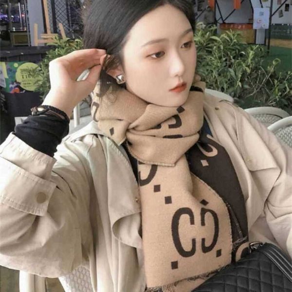 classic designer high version family scarf women's double cashmere shawl men's warm wool long, Blue;gray
classic designer high version family scarf women's double cashmere shawl men's warm wool long, Blue;gray
