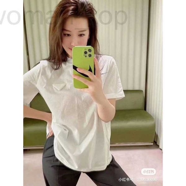 women's t-shirt designer p family 23 spring/summer new trendy cool fashion triangle label lace up slim short sleeve t-shirt vs5i, White
women's t-shirt designer p family 23 spring/summer new trendy cool fashion triangle label lace up slim short sleeve t-shirt vs5i, White