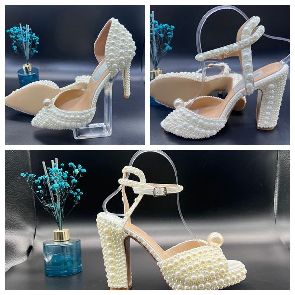 women sandals designer pearl elegant bridal wedding dress shoes platform heels pearls leather womens sandal, Black
women sandals designer pearl elegant bridal wedding dress shoes platform heels pearls leather womens sandal, Black