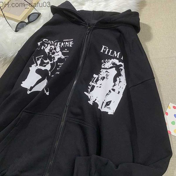 men's hoodies sweatshirts 2021 women's hip hop street fashion hoodie sweater women's jacket gothic harajuku punk jacket coat, Black
men's hoodies sweatshirts 2021 women's hip hop street fashion hoodie sweater women's jacket gothic harajuku punk jacket coat, Black