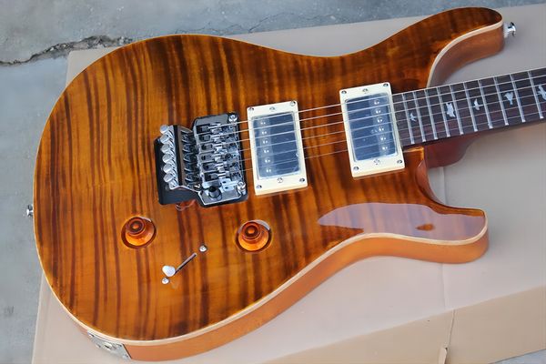 factory custom brown prs electric guitar with floyd rose,bird fret inlay,flame maple veneer,can be customized
factory custom brown prs electric guitar with floyd rose,bird fret inlay,flame maple veneer,can be customized