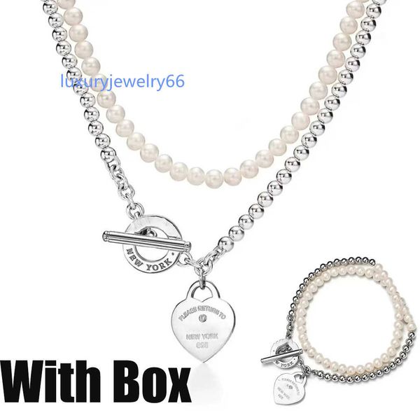 fashion luxury necklace designer heart return to pendant jewelry heart shape double-deck chains with pearl necklaces for women party rose go, Silver
fashion luxury necklace designer heart return to pendant jewelry heart shape double-deck chains with pearl necklaces for women party rose go, Silver