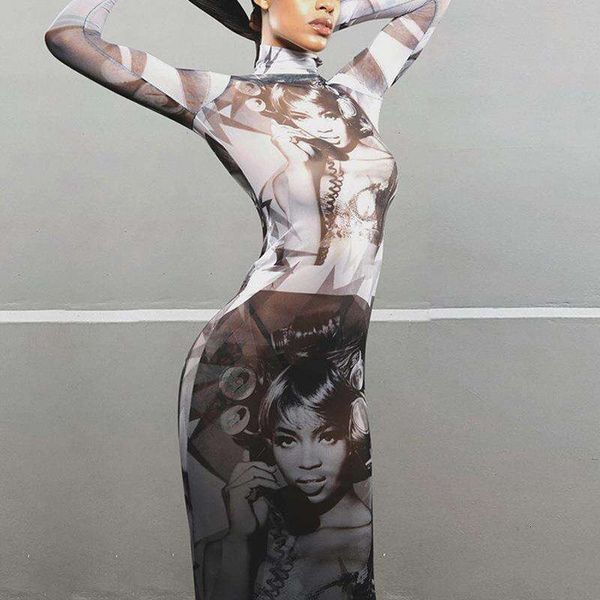 vintage modern womens clothing figure print see through mesh long sleeve dress stand collar slim, Black;gray
vintage modern womens clothing figure print see through mesh long sleeve dress stand collar slim, Black;gray