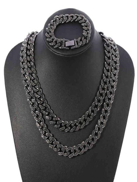 whole black 13mm iced out cubic zircon diamond cz cuban link chain miami cuba necklace bracelet hip hop jewelry for men2702958, Silver
whole black 13mm iced out cubic zircon diamond cz cuban link chain miami cuba necklace bracelet hip hop jewelry for men2702958, Silver