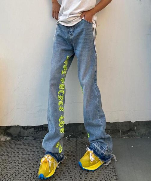men039s jeans high street retro embroidery flare pants mens and womens oversize ripped washed straight loose casual denim trous7972923, Blue
men039s jeans high street retro embroidery flare pants mens and womens oversize ripped washed straight loose casual denim trous7972923, Blue