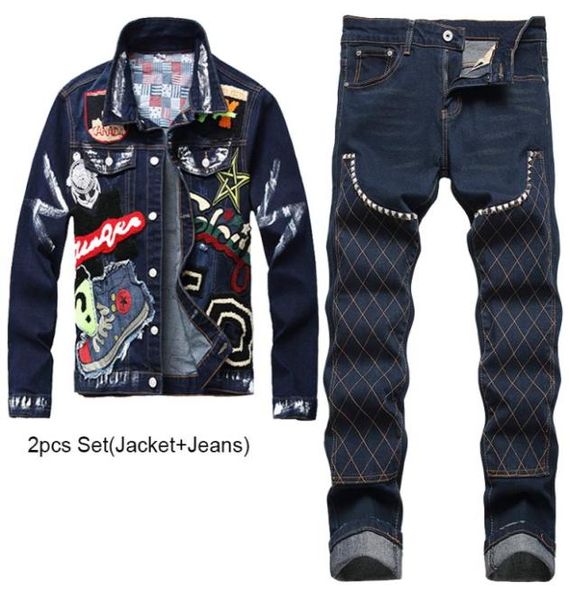 fashion slim tracksuits dark blue men039s jacketjeans 2pcs sets spring autumn men039s embroidered denim cardigan and stretc5831084, Gray
fashion slim tracksuits dark blue men039s jacketjeans 2pcs sets spring autumn men039s embroidered denim cardigan and stretc5831084, Gray