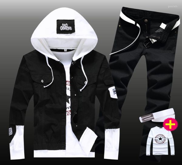 men039s tracksuits boys 2pcs set with belt shirt denim jacket pencil pants hooded coat patchwork mens straight trousers autumn 3158306, Gray
men039s tracksuits boys 2pcs set with belt shirt denim jacket pencil pants hooded coat patchwork mens straight trousers autumn 3158306, Gray