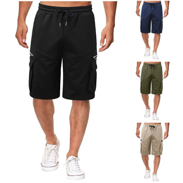 men's shorts loose and multi pocket pure cotton work attire five point 2023 230802, White;black
men's shorts loose and multi pocket pure cotton work attire five point 2023 230802, White;black