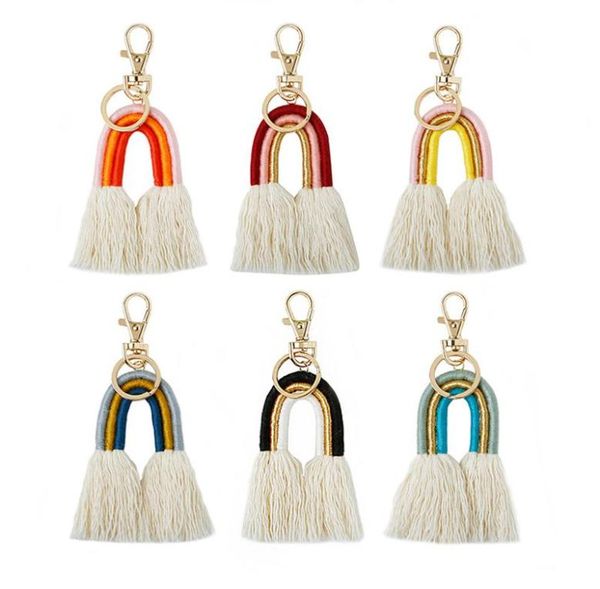 weaving rainbow keychains for women boho handmade key holder keyring macrame bag charm car hanging jewelry gifts7907229, Slivery;golden
weaving rainbow keychains for women boho handmade key holder keyring macrame bag charm car hanging jewelry gifts7907229, Slivery;golden