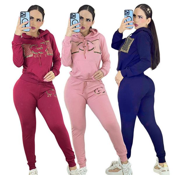 2023 brand women letter tracksuits fall winter hooded two piece set long sleeve hoodies+pants pullover sports suit fashion outfits solid col, Gray
2023 brand women letter tracksuits fall winter hooded two piece set long sleeve hoodies+pants pullover sports suit fashion outfits solid col, Gray