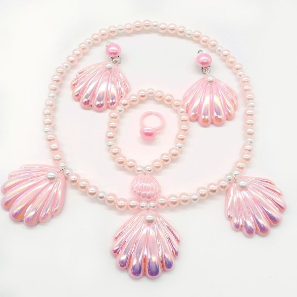 necklace pink shell pearl bracelet ear clip set cross border selling mermaid jewelry, Silver
necklace pink shell pearl bracelet ear clip set cross border selling mermaid jewelry, Silver