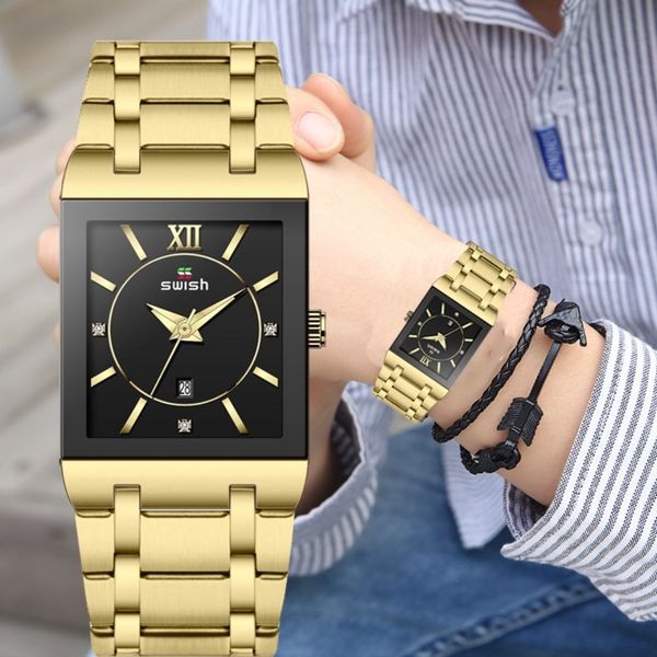 luxury 2023 fashion swiss watches men's quartz square waterproof ultra-thin business trend men's electronic watch square dial sha, Slivery;black
luxury 2023 fashion swiss watches men's quartz square waterproof ultra-thin business trend men's electronic watch square dial sha, Slivery;black