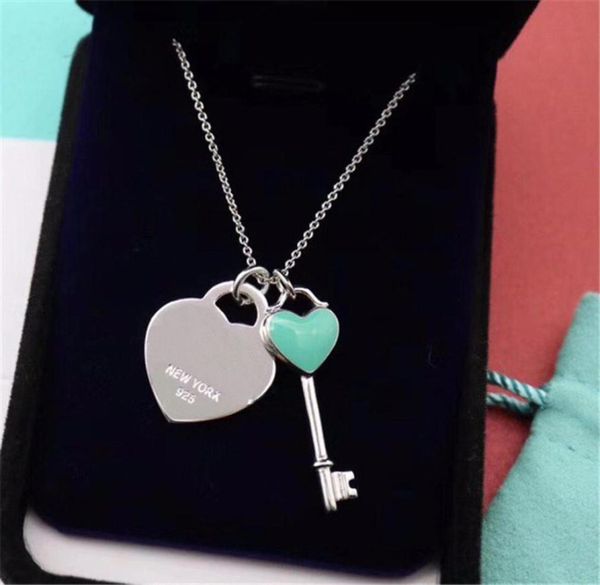 fashion classic blue pendant necklaces for women designer love heart and key necklace womens luxury jewelry with letter chains lin9761251, Silver
fashion classic blue pendant necklaces for women designer love heart and key necklace womens luxury jewelry with letter chains lin9761251, Silver