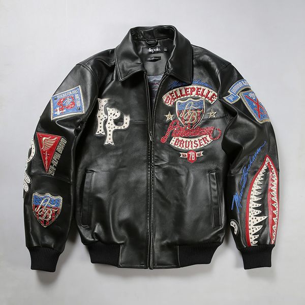 men's vests italian sheep leather bomber jacket us size classic baseball rap rock music coats 230802, Black;white
men's vests italian sheep leather bomber jacket us size classic baseball rap rock music coats 230802, Black;white