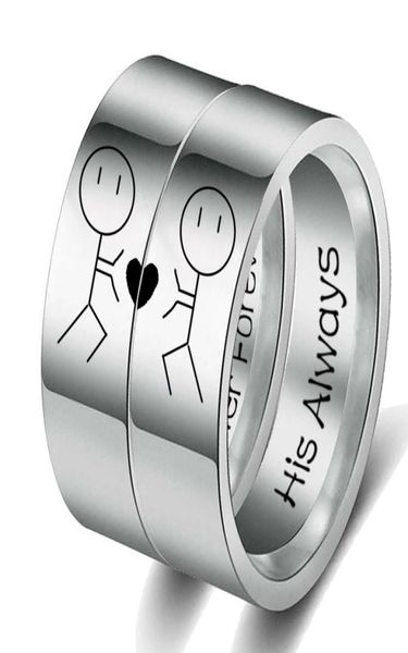 his always her forever couple ring simple wedding engagement lovers rings valentine039s present1519039, Silver
his always her forever couple ring simple wedding engagement lovers rings valentine039s present1519039, Silver