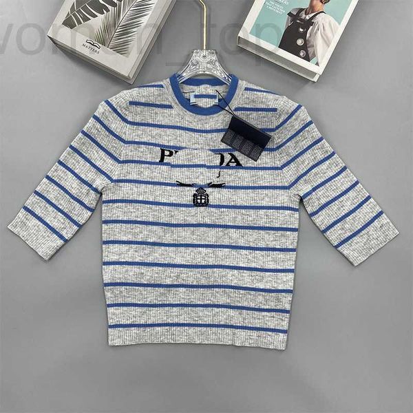 women's polos designer p family style knitted stripe grey round neck medium sleeve new t-shirt 2023 versatile short a6ck, White
women's polos designer p family style knitted stripe grey round neck medium sleeve new t-shirt 2023 versatile short a6ck, White