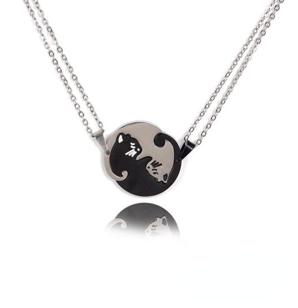fashion animal pendant black white cat stitching necklace simple friendship gift heart shape gold white cute couple jewelry neckla2319948, Silver
fashion animal pendant black white cat stitching necklace simple friendship gift heart shape gold white cute couple jewelry neckla2319948, Silver