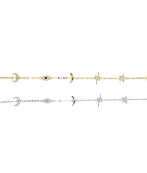 925 sterling silver cute lovely charm link chain bracelet for women rainbow moon star lucky eye dainty minimal charming bracelets2168556, Golden;silver
925 sterling silver cute lovely charm link chain bracelet for women rainbow moon star lucky eye dainty minimal charming bracelets2168556, Golden;silver