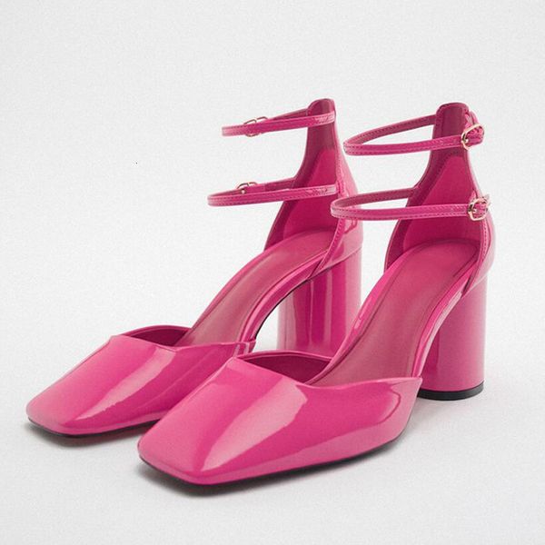 sandals patent leather mary janes shoes women high heels square toe buckle starp sandals pink office ladies pump block heeled shoes 230802, Black
sandals patent leather mary janes shoes women high heels square toe buckle starp sandals pink office ladies pump block heeled shoes 230802, Black