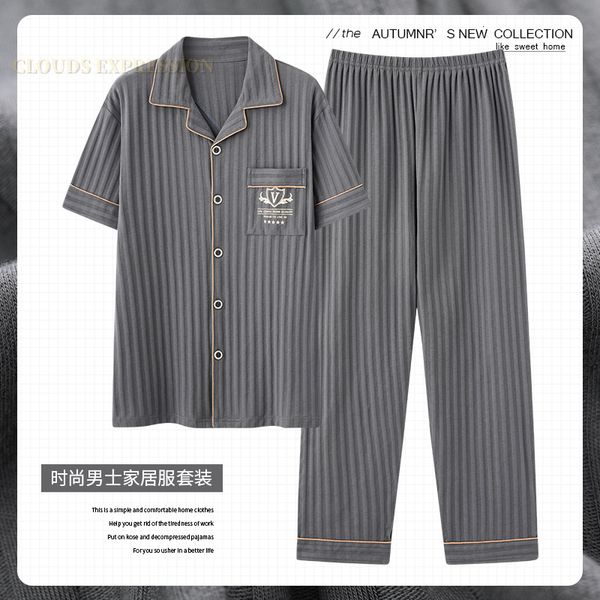 men s sleepwear l 5xl summer luxury pyjamas knited cotton pajamas sets long pants night pijamas plus size homewear pj 230802, Black;brown
men s sleepwear l 5xl summer luxury pyjamas knited cotton pajamas sets long pants night pijamas plus size homewear pj 230802, Black;brown