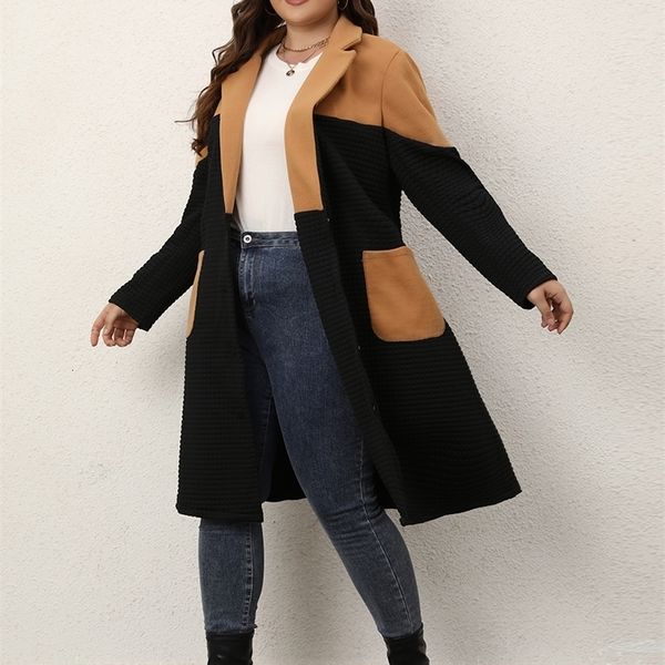 women's jackets finjani plus size women clothing office lady fashion loose winter trench coat color block pocket trim outwear 230802, Black;brown
women's jackets finjani plus size women clothing office lady fashion loose winter trench coat color block pocket trim outwear 230802, Black;brown