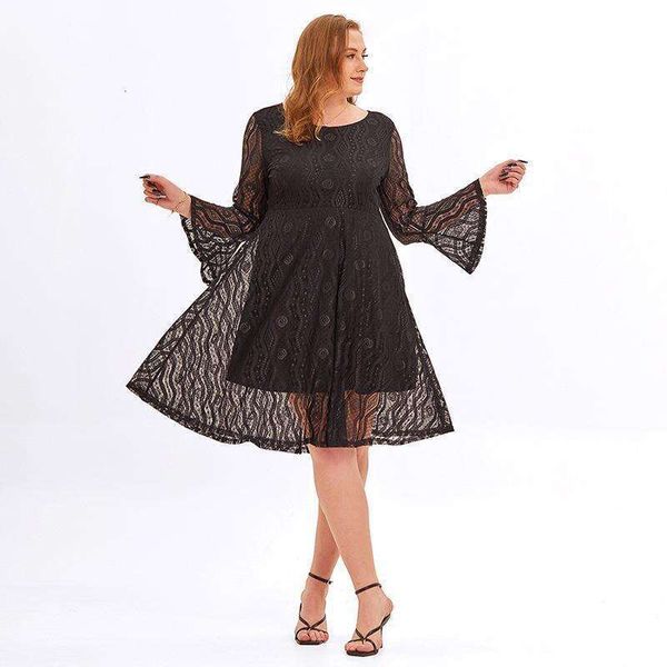 large size womens clothing fat sister long sleeved pounds slim looking lace dress, Black;gray
large size womens clothing fat sister long sleeved pounds slim looking lace dress, Black;gray