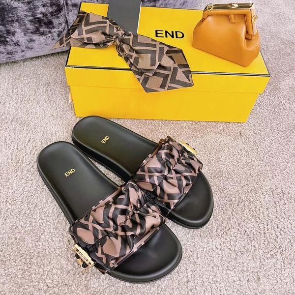 fashion leather feel slipper brown satin sandale with box flat slipper summer beach sandal women slides popular slide luxurys shoe famous de, Black
fashion leather feel slipper brown satin sandale with box flat slipper summer beach sandal women slides popular slide luxurys shoe famous de, Black