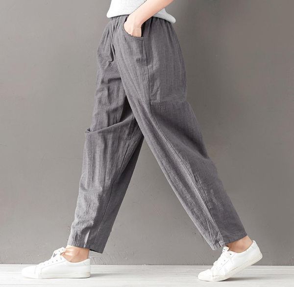 vintage cotton linen harem pants trousers women summer elastic high waist comfortable female casual sweatpants pantalon1187793, Black;white
vintage cotton linen harem pants trousers women summer elastic high waist comfortable female casual sweatpants pantalon1187793, Black;white