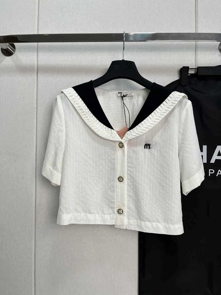 23 summer new gaoding girls' sweetness and age reducing pleated trimming big flip shawl shirt short sleeve, White
23 summer new gaoding girls' sweetness and age reducing pleated trimming big flip shawl shirt short sleeve, White