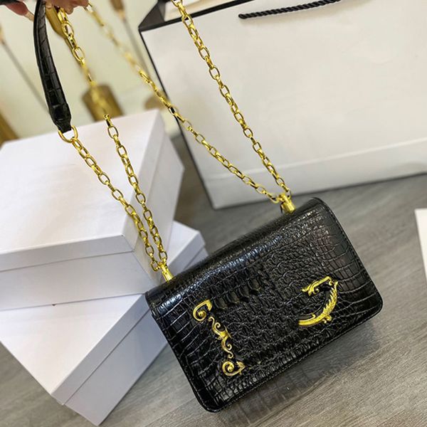 chain crossbody bag women shoulder messenger bags genuine leather crocodile pattern fashion letters golden hardware flap handbags purse 22cm
chain crossbody bag women shoulder messenger bags genuine leather crocodile pattern fashion letters golden hardware flap handbags purse 22cm