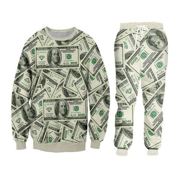 new men womens couple 100 dollar 3d print crewneck sweatshirt pants autumn winter tracksuit4789287, Gray
new men womens couple 100 dollar 3d print crewneck sweatshirt pants autumn winter tracksuit4789287, Gray