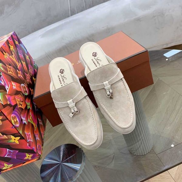 loro * piana lazy man's headband half slippers female lp comfortable genuine leather external wear with one foot pedal cool support for, Black
loro * piana lazy man's headband half slippers female lp comfortable genuine leather external wear with one foot pedal cool support for, Black