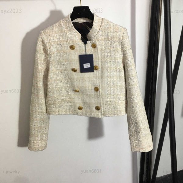 womens designer jacket letter double breasted button cardigan size s- bright silk blended tweed long sleeved girl coat july27, Black;brown
womens designer jacket letter double breasted button cardigan size s- bright silk blended tweed long sleeved girl coat july27, Black;brown