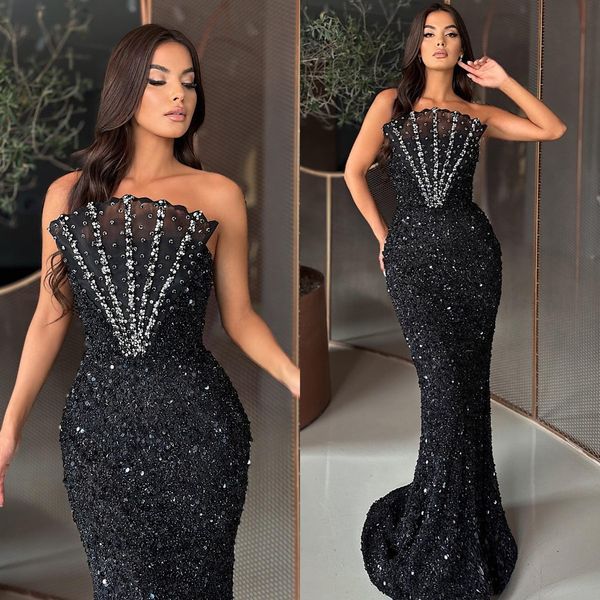 elegant black mermaid evening dresses sequins beads fanned neck formal party prom dress red carpet long dresses for special occasion, Black;red
elegant black mermaid evening dresses sequins beads fanned neck formal party prom dress red carpet long dresses for special occasion, Black;red