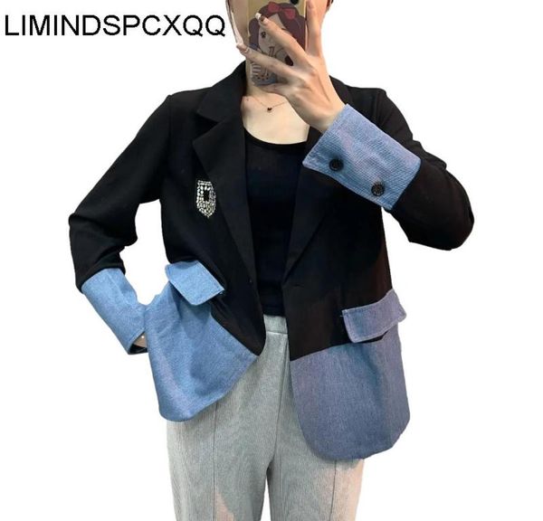 women039s suits blazers women denim stitching jacket 2021 spring autumn plus size 4xl fshion coat casual jackets female chic 4939213, White;black
women039s suits blazers women denim stitching jacket 2021 spring autumn plus size 4xl fshion coat casual jackets female chic 4939213, White;black