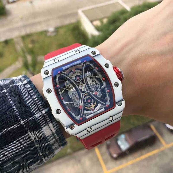 business leisure men's automatic mechanical watch carbon fiber white tape personalized fashion hollow out tide waterproof
business leisure men's automatic mechanical watch carbon fiber white tape personalized fashion hollow out tide waterproof
