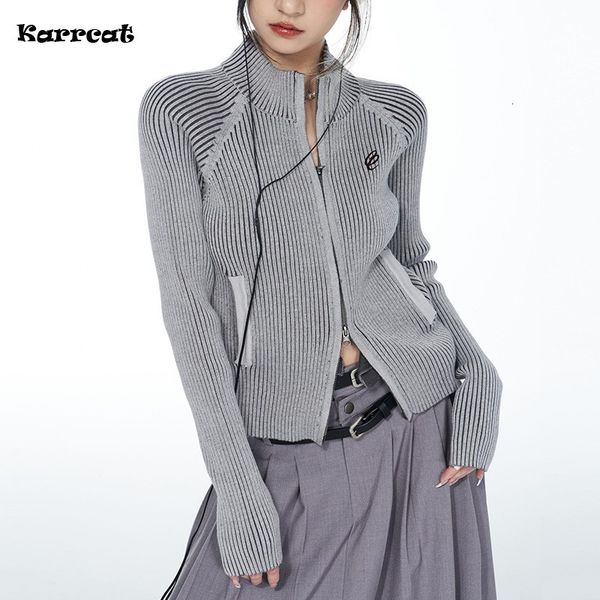 women's knits tees karrcat vintage ribbed cardigan grunge embroidery knitted sweater jackets y2k aesthetics zipper coat american style, White
women's knits tees karrcat vintage ribbed cardigan grunge embroidery knitted sweater jackets y2k aesthetics zipper coat american style, White