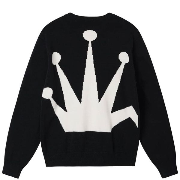 men's sweaters spring and autumn jumper st crown crewneck sweater casual 230802, White;black
men's sweaters spring and autumn jumper st crown crewneck sweater casual 230802, White;black