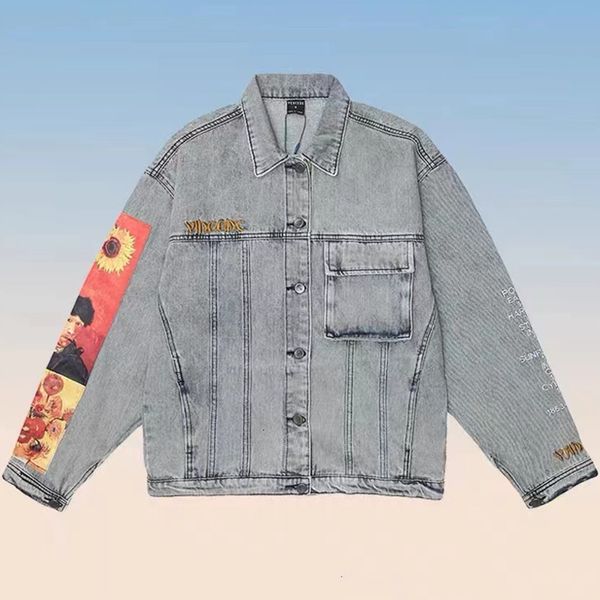 men's jackets van gogh embroidery men denim jacket hip hop harajuku gengar human made kapital coat oversized varsity jacket chaquetas 2, Black;brown
men's jackets van gogh embroidery men denim jacket hip hop harajuku gengar human made kapital coat oversized varsity jacket chaquetas 2, Black;brown