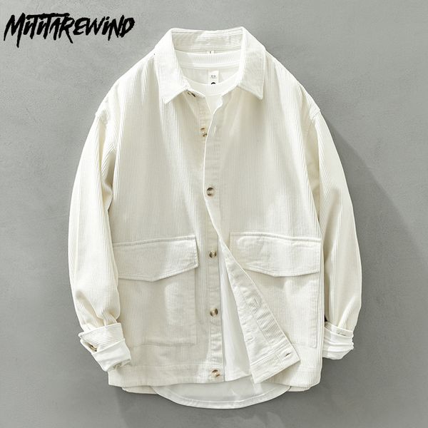 men's jackets safari style fall men casual corduroy button loose jacket in outerwears male youth versatile japanese vintage 230803, Black;brown
men's jackets safari style fall men casual corduroy button loose jacket in outerwears male youth versatile japanese vintage 230803, Black;brown